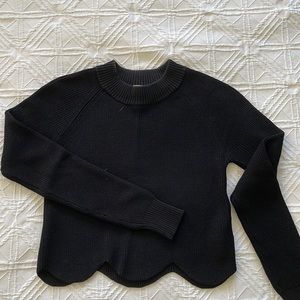 WILFRED KNIT PEPLUM SWEATER